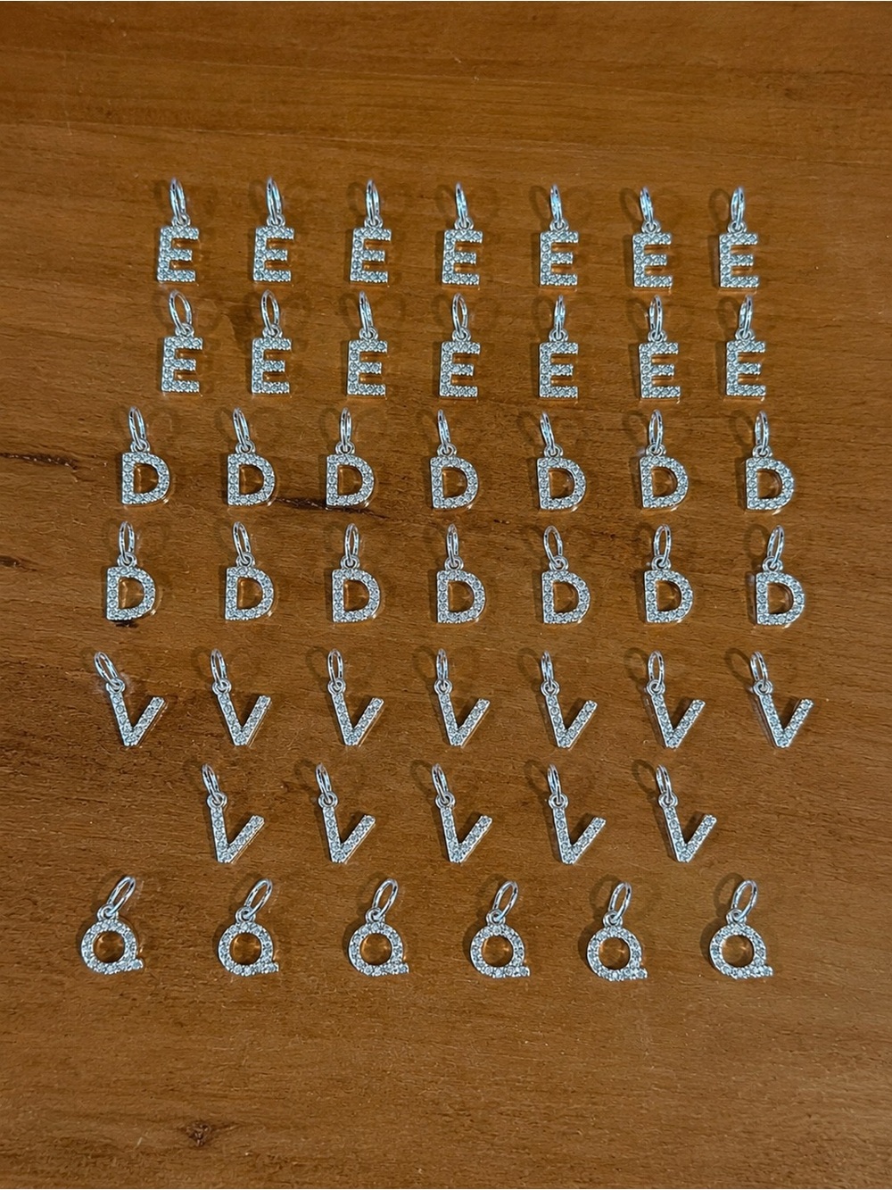 Premier Designs Silver Pavé Initial Charm Collection (46)
